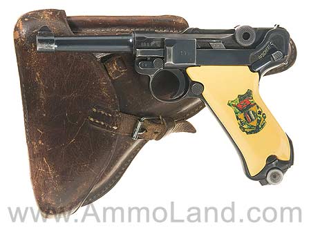 Mauser 1940 Luger with Matching Magazine, Holster and Extra Magazine