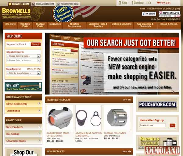 Brownells.com Makes Firearms Shopping Easier