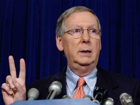 Mitch McConnell Joins Filibuster Against Gun Control