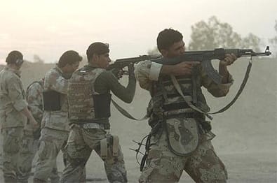 iraqi-scouts-fire-at-targets-2 Iraqi scouts fire at targets during advanced firearms training conducted by U.S. Special Operations Forces near Fallujah, Iraq, July 26, 2007. (U.S. Navy photo by Mass Communication Specialist 2nd Class Eli J. Medellin) (Released) Photographer's Name: MC2 ELI J. MEDELLINLocation: Camp Thrasher