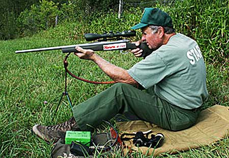 July-Varmint-Hunting-1 We were sitting on the shooting mat, the boys had finished their snacks and things had quieted down when I noticed a groundhog sticking out of one of the dens we were watching...