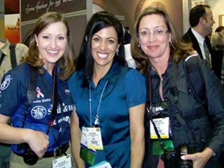 WOMA SHOT Show 2011. SHOT Show: Mia Anstine (center) with WOMA member Julie 
