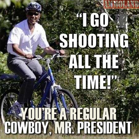 Obama Skeet Shooting - Fake