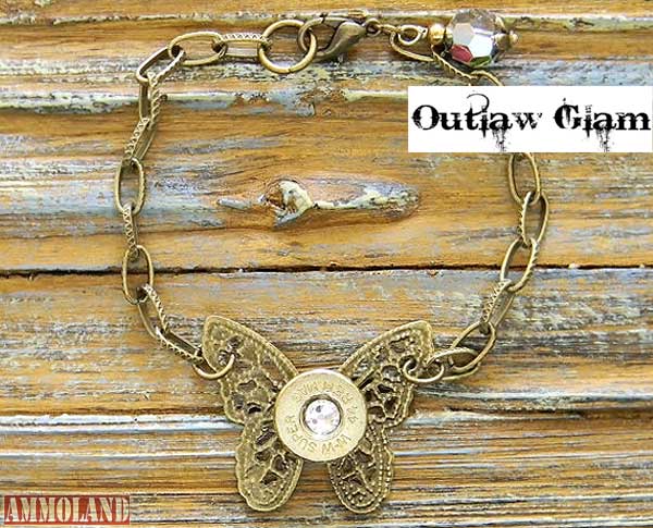 Outlaw Glam Butterfly Bullet Bracelet