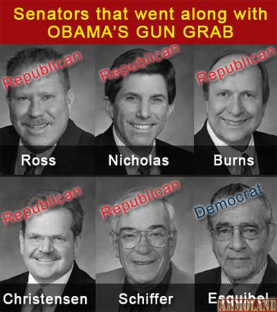 Wyoming Senators that went along with Obama's gun grab