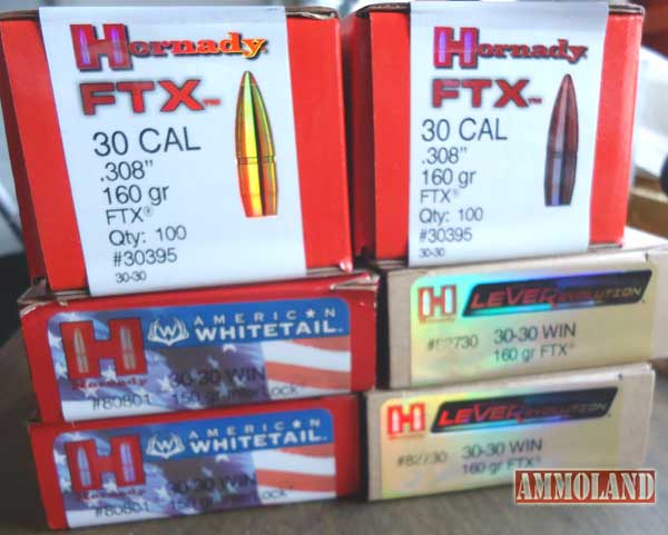 Hornday 30cal ammo slection