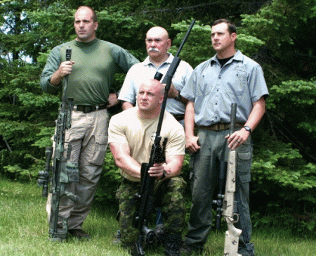 Jim Gilliland (far right) with Tactical Rifles M40