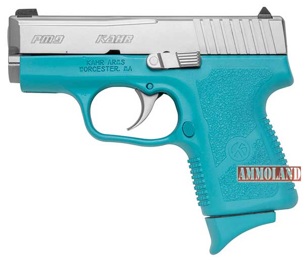 Kahr PM9 In A Bright and Sexy Robin Eggshell Blue Polymer Frame Kahr PM9 In A Bright and Sexy Robin Eggshell Blue Polymer Frame