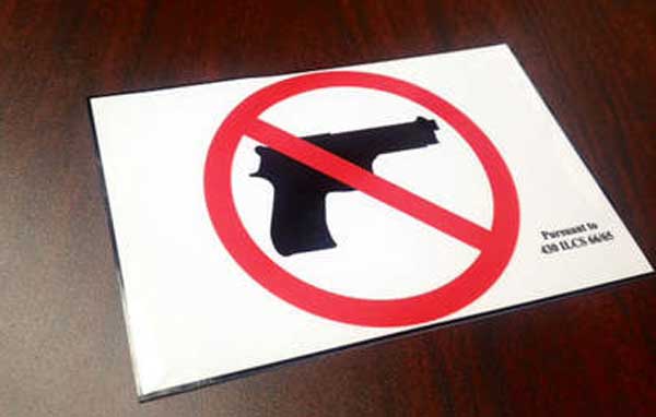 No Guns Sign