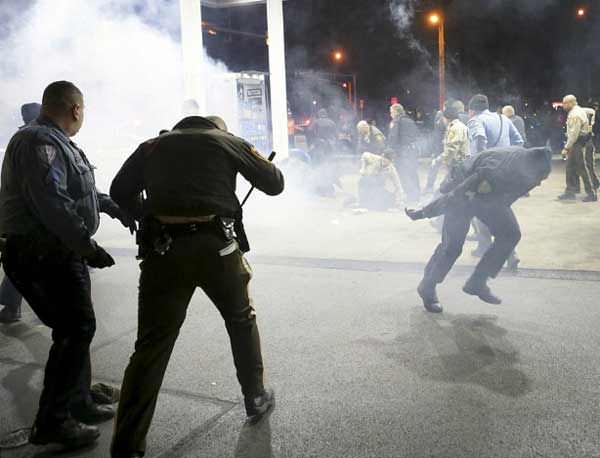Police Jumped, Hit with Bricks Police Jumped, Hit with Bricks