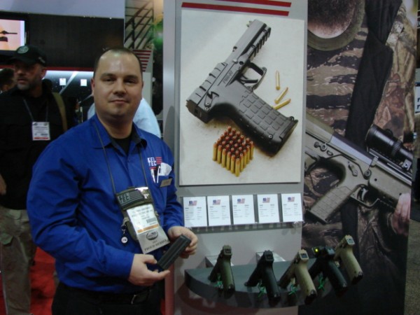 Tobias Obermeit withKel-Tec Magazine at Shot Show