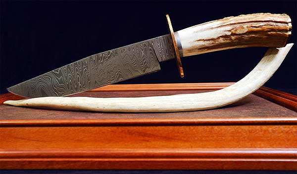 Ross Tyser Elk-Themed Bowie Knife