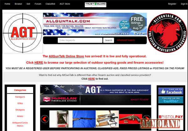 AllGunTalk.com Launches New Gun Auction Site and Online Store