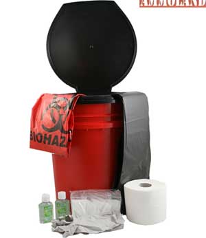 Emergency Zone Honey Bucket Style Toilet Complete Set with Liner and Chemicals
