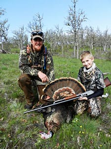 Zack with his spring turkey taken on the C2 Ranch in Jackson County in 2012.