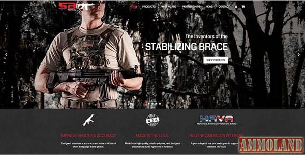 Homepage screenshot of www.sb-tactical.com.