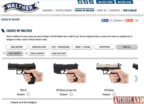 New Walther Arms Website Caters to Consumer Wants and Needs