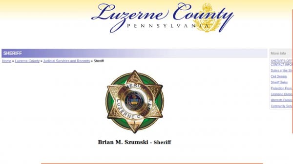 Luzerne County Sheriff PA