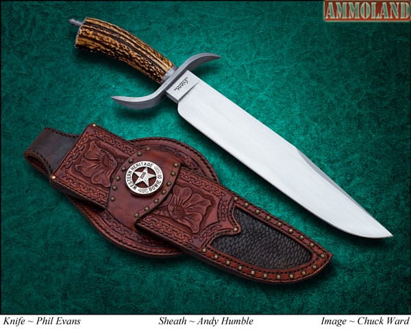 “Western Heritage” Bowie Knife & Hand-Tooled Sheath Featured in 2016 SHOT Show Auction on GunBroker.com