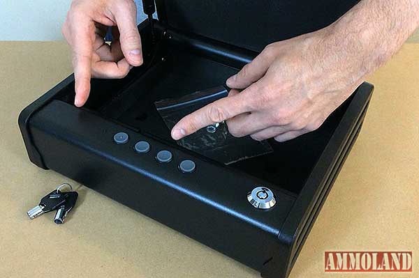 Sentry Safe's Quick Access Pistol Safe : http://tiny.cc/95os8x