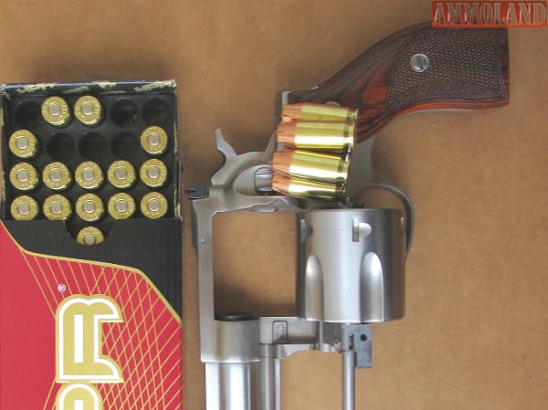 45 auto HPR Ammunition in the Ruger Redhawk revolver shot well.