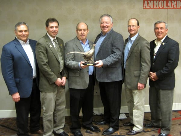 Award recipients pose with Howard Vincent, Pheasants Forever & Quail Forever's president and CEO, at the 81st North American Conference. (From left to right: Keith Sexson, Todd Bogenschutz, Miles Moretti [on behalf of Dave Smith], Howard Vincent, Bob Ziehmer [on behalf of Bill White], and Dan Forster.)