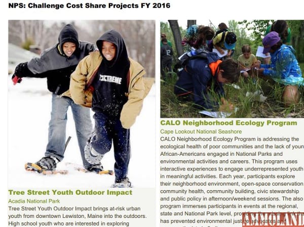 National Park Service and Outdoor Foundation Announce 2016 Challenge Cost Share Projects