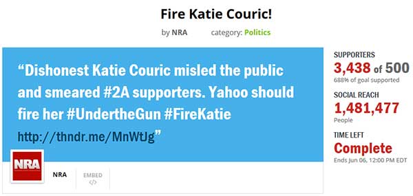 Petition Fire Katie Couric Results