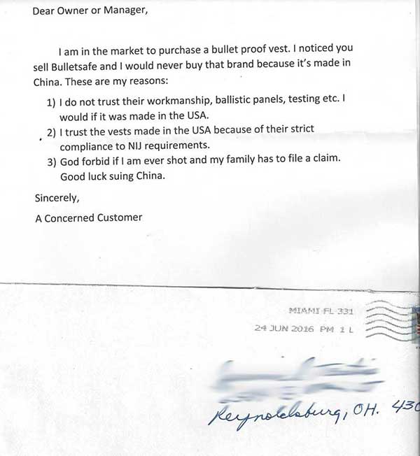 Our Dealers Are Receiving Fake Letters in the Mail. 