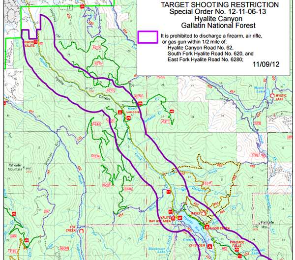 Montana: Gallatin Forest Proposes Closing A Large Chunk Of Public Land To Shooting