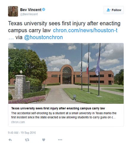 Houston Chronicle reporter Brett Barrouquere's False Tweet