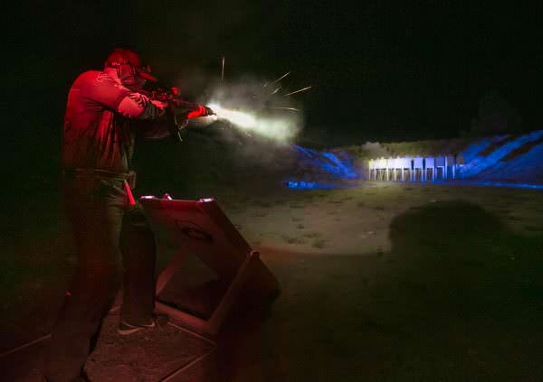 Muzzle flash is always there, but it's never yet interfered with my ability to see the target on a follow up shot. 