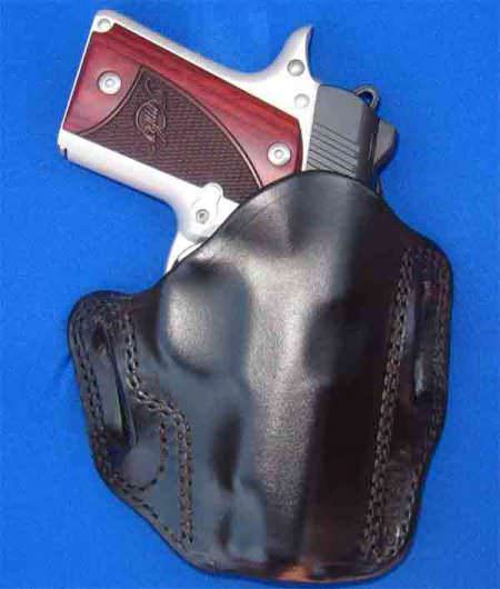 Kimber Micro 9 Two-Tone 9mm in Kramer Leather OWB Leather Pancake Holster Belt Scabbard