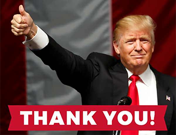 Donald Trump Thank You