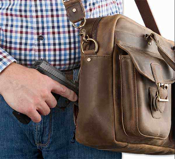 NRA Rio Bravo CCW Leather Briefcase