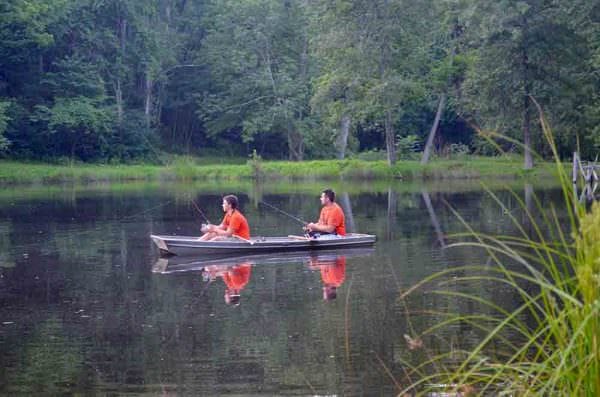 An afternoon fishing on a pond, inan old boat can create a lifelong memory. My boys still talk about this day.