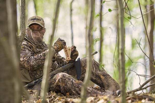 Hunter with Turkey Call