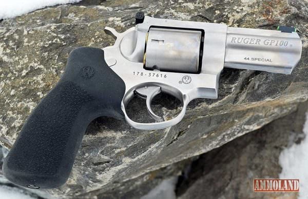 Ruger GP-100 Revolver in 44 Special, note coloring after firing.