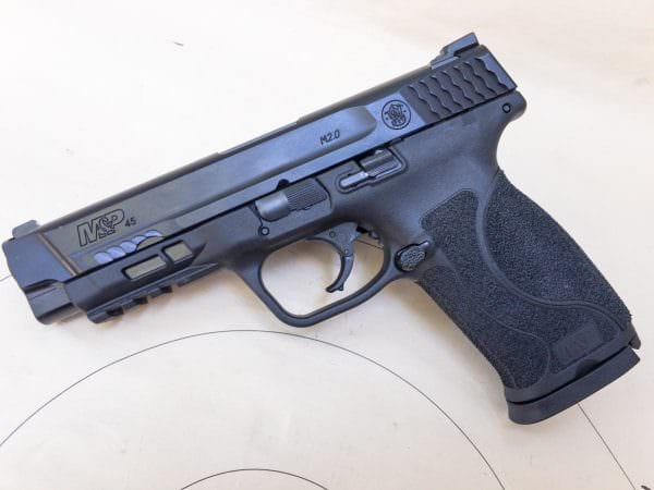 Smith & Wesson’s M&P 45 M2.0 Handgun The new Smith & Wesson’s M&P 45 M2.0 Handgun packs 10+1 rounds of .45 ACP.