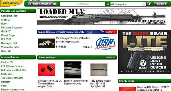 GunBroker Homepage