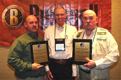 Left to Right:  C. J. Johnson  General Joe Engle Major John Plaster 