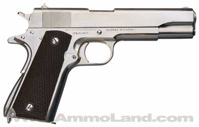 Outstanding One of a Kind U.S. Colt Model 1911A1 "Nickel" Plated Pistol with Factory Letter and Shipping Box