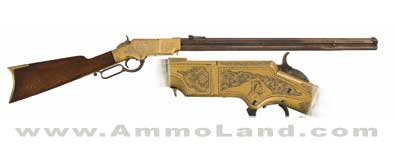 Lot 3705 - Rare Factory Engraved New Haven Arms Company Henry Rifle  sold $103,500