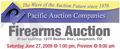 Pacific Auction Companies Gun Auction Banner