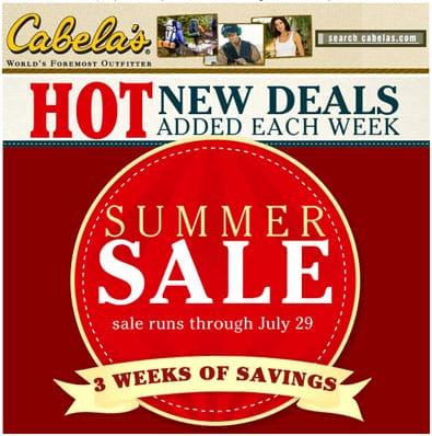 LARGEST Sale of the Summer @ cabelas.com
