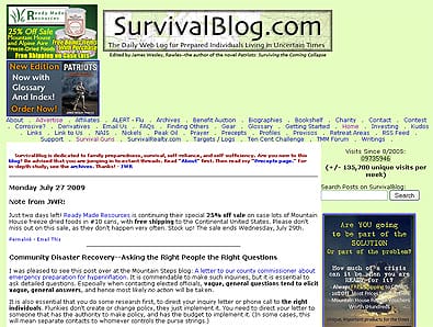 The Internet's Most Popular Daily Blog On Survival And Preparedness Topics