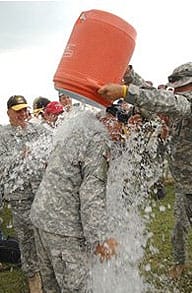 SFC Norman Anderson, USAR, is shown here being congratu­lated by his teammates after he won the 2008 President’s Rifle Match in a closely fought final between the top 20 competitors.  Anderson will be one of the leading contenders to once again make it into this year’s Presidents Rifle Match Final.