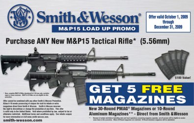 M&P15 Rifle Load Up Offer 5 Free Magazines With Any New Tactical Rifle