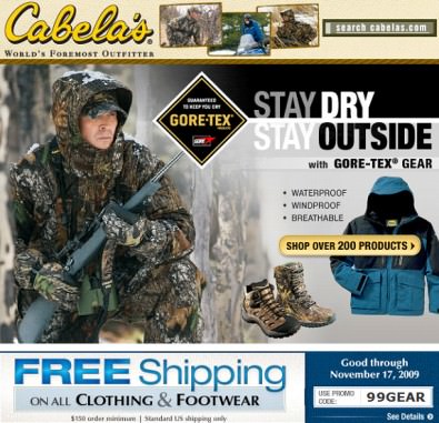 Cabela's waterfowl deals & Promotional Code