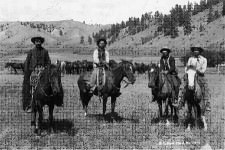 Wild West Cowboys With Trusty Winchester Rifle